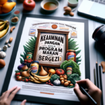 alt_text: Poster bertuliskan "Keamanan Pangan, Kunci Sukses Program Makan Bergizi" dengan ilustrasi bahan makanan.
