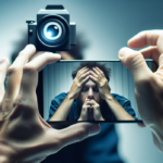 "alt_text": "Orang terpesona ponsel, terjebak adiksi video pendek, mengorbankan kesehatan mental."