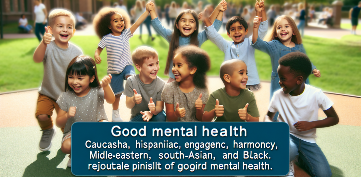 alt_text: Anak-anak bermain di taman dengan gembira, mencerminkan kesehatan mental yang baik.