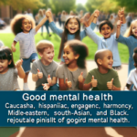 alt_text: Anak-anak bermain di taman dengan gembira, mencerminkan kesehatan mental yang baik.