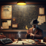 alt_text: "Ilustrasi teka-teki logika untuk melatih kemampuan analisis dan berpikir kritis seperti detektif."