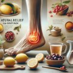 alt_text: Empat bahan alami penurun asam urat: jahe, cherry, seledri, dan cuka apel.