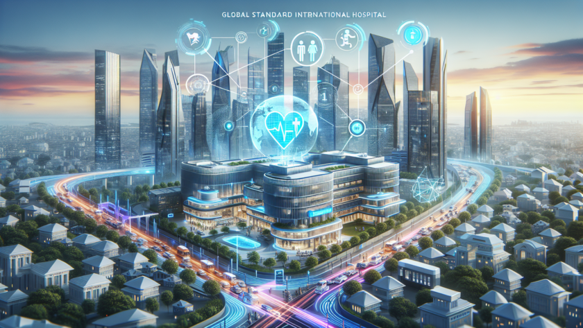 alt_text: Poster "Batam Menuju Kota Health Cerdas" berfokus pada AI di bidang kesehatan.