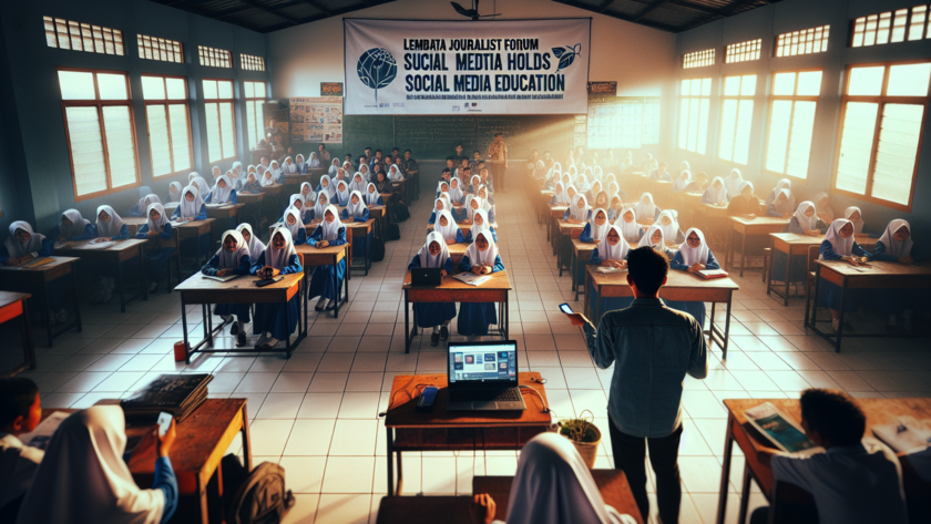 alt_text: Siswa SMKN 1 Nubatukan belajar analisis kritis media sosial dalam sesi edukasi interaktif.