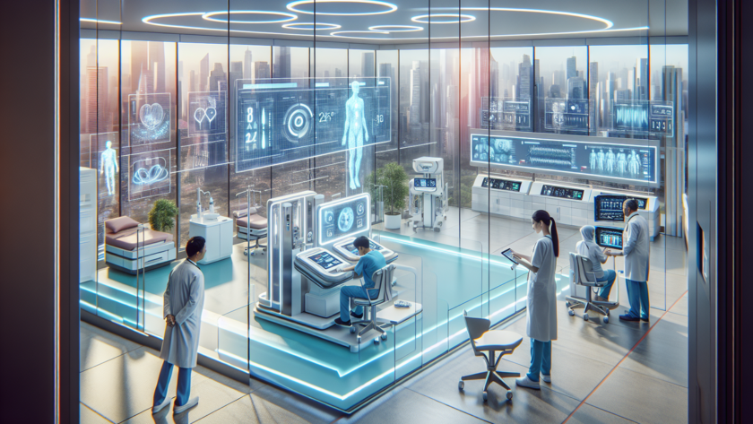 alt_text: Klinik futuristik MT Haryono Jakarta dengan desain modern dan teknologi canggih.