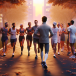 **alt_text**: Komunitas lari bergaya saat berbelok, mencerminkan tren dan eksklusivitas.