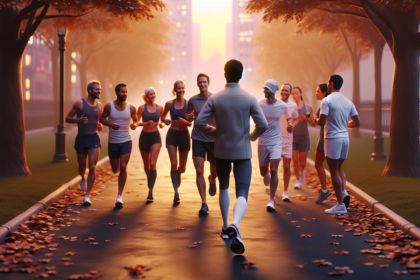 **alt_text**: Komunitas lari bergaya saat berbelok, mencerminkan tren dan eksklusivitas.