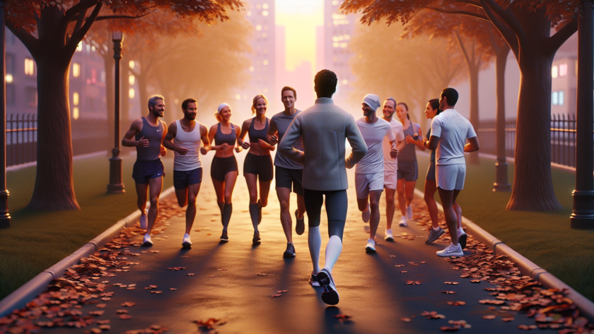 **alt_text**: Komunitas lari bergaya saat berbelok, mencerminkan tren dan eksklusivitas.