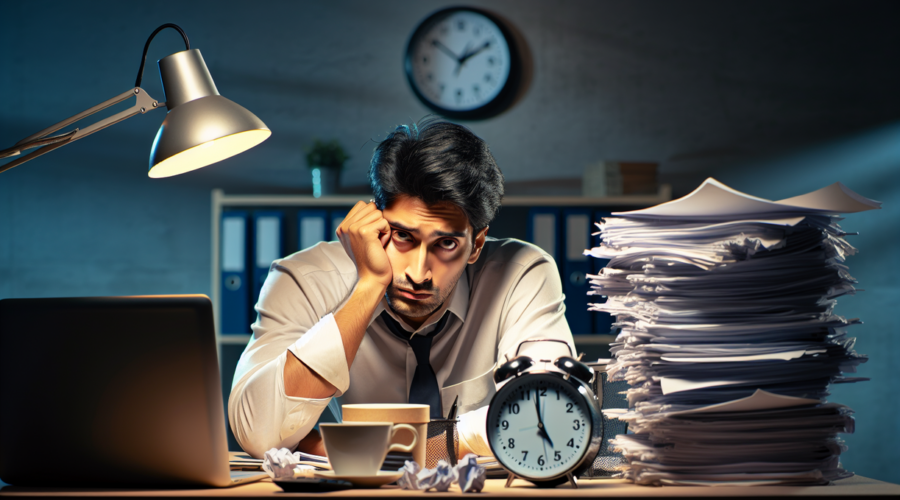 alt_text: Ilustrasi tentang pengaruh PCOS, kelelahan kerja, dan krisis mental pada pekerja muda.