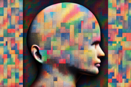 alt_text: Tes buta warna berbentuk lingkaran dengan angka tersembunyi di dalam pola warna.