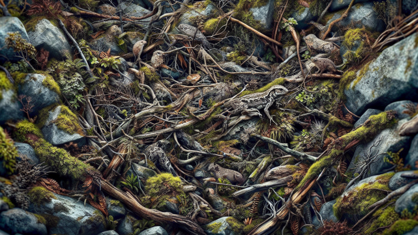 "alt_text": "Gambar menantang mata dengan tes menemukan objek atau pola tersembunyi dari Detikhealth."