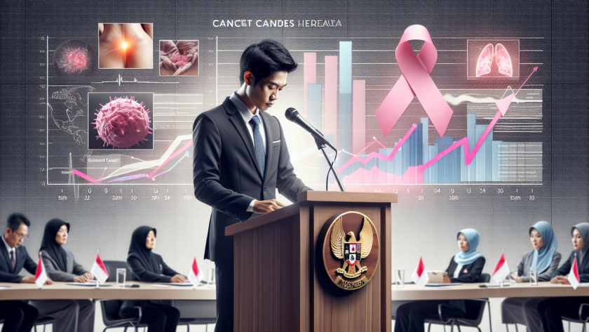 alt_text: Ilustrasi wanita dengan jam berdetak, menggambarkan deteksi kanker payudara setiap dua menit.