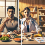 alt_text: Ilustrasi seseorang memegang perutnya, berpikir mengapa masih lapar setelah makan.