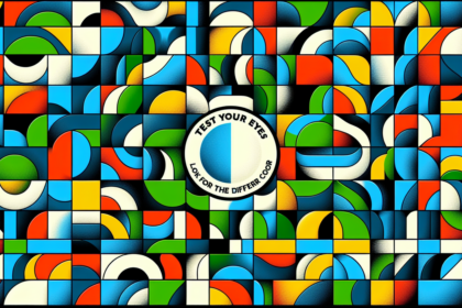 alt_text: "Gambar tes buta warna dengan pola berwarna, membantu mengevaluasi penglihatan warna."