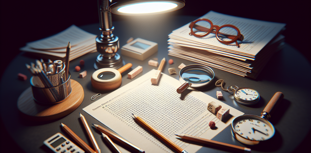 alt_text: Poster tes mata untuk menguji ketajaman penglihatan dengan berbagai detail dan pola.