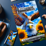 alt_text: "Ilustrasi bergambar tes ketajaman mata dengan berbagai pola dan warna kontras."