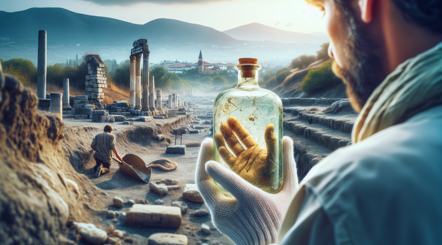 alt_text: Botol obat kuno dari Turki ungkap praktik medis era Romawi.