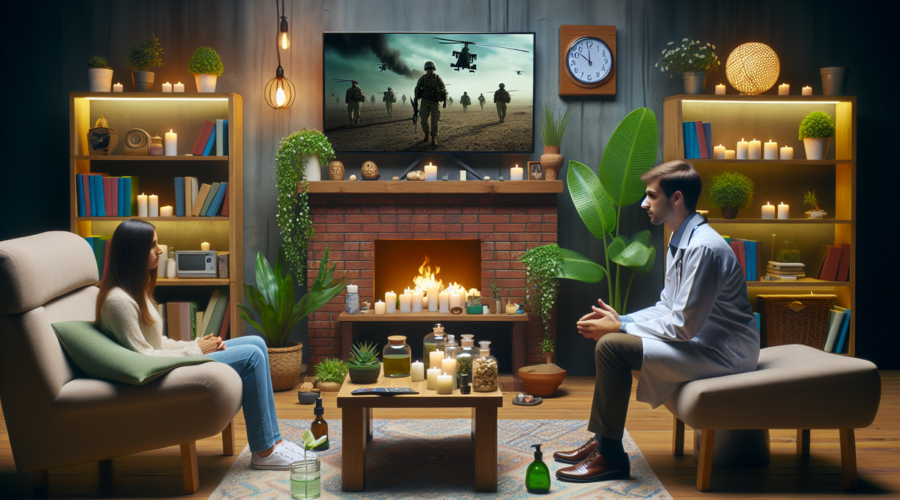 alt_text: Orang cemas membaca berita perang, mencari cara bijak mengatasi stres.