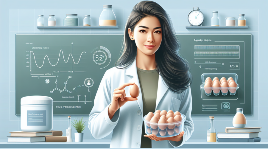 alt_text: Ilustrasi telur dengan pilihan penyimpanan di kulkas atau suhu ruang untuk kesehatan optimal.