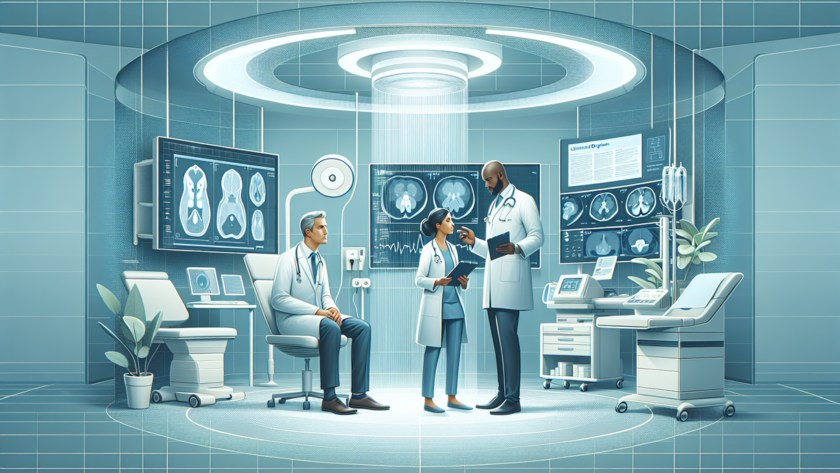 alt_text: Diskusi antara dokter dan pasien mengenai opsi kesehatan untuk pendapat kedua.