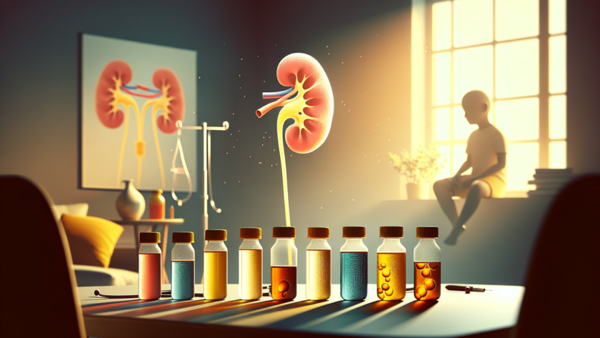 alt_text: Infografis ciri urine anak dengan kanker ginjal: darah, bau menyengat, dan warna gelap.