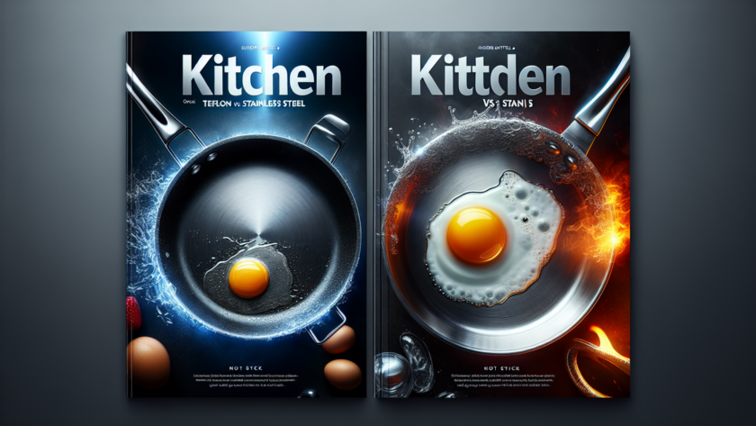 alt_text: "Perbandingan fitur dan keamanan Teflon vs Stainless Steel untuk peralatan rumah sehat."