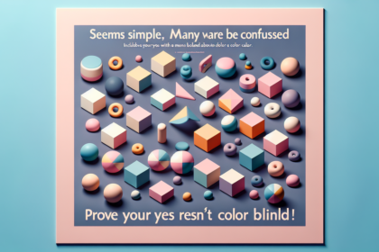 alt_text: "Gambar tes mata buta warna dengan pola acak, ajak cari benda tersembunyi."