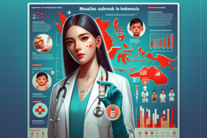 "alt_text": "Poster waspada campak: peningkatan kasus, gejala campak, dan langkah pencegahan efektif."