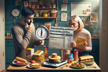 alt_text: Panduan membedakan informasi nutrisi per sajian dan per kemasan pada label makanan.