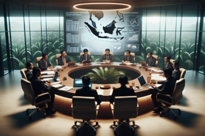 **alt_text:** Dialog bisnis di tepi sungai, fokus pada kebijakan pajak air dan dampaknya.