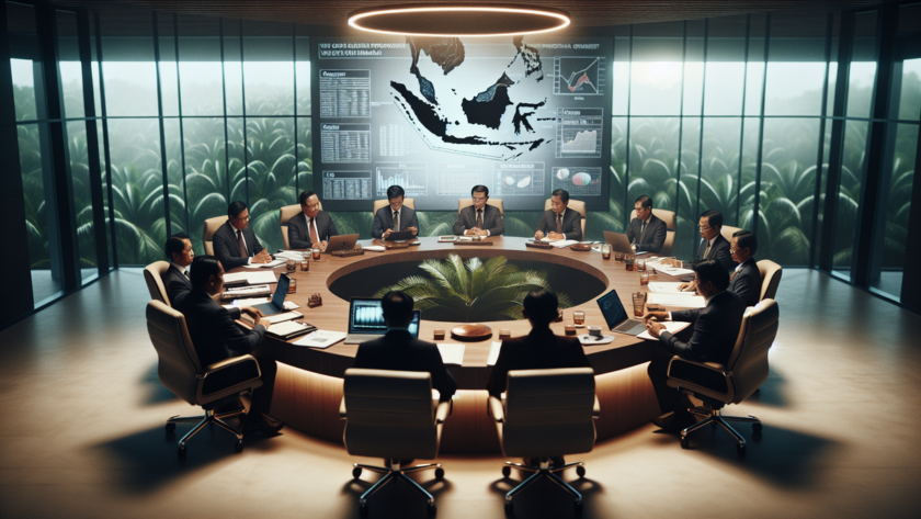 **alt_text:** Dialog bisnis di tepi sungai, fokus pada kebijakan pajak air dan dampaknya.