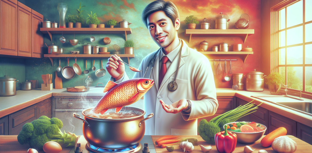 alt_text: Infografik tentang peningkatan zat besi dari produk Lucky Iron Fish dalam masakan.