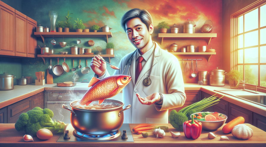 alt_text: Infografik tentang peningkatan zat besi dari produk Lucky Iron Fish dalam masakan.