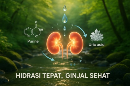 alt_text: "Rahasia air putih efektif menurunkan kadar purin dan asam urat dalam tubuh."