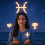 alt_text: Ramalan Pisces berdampingan dengan baju muslim pria modern, menampilkan tren terkini.
