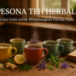 alt_text: Lima teh herbal untuk meredakan stres di tengah aktivitas sibuk.