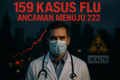 "alt_text": "Tentara AS sibuk menangani wabah flu di pangkalan dengan area medis dan tenda darurat."