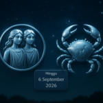 Peta keberuntungan 6 September 2026 untuk zodiak Gemini & Cancer.