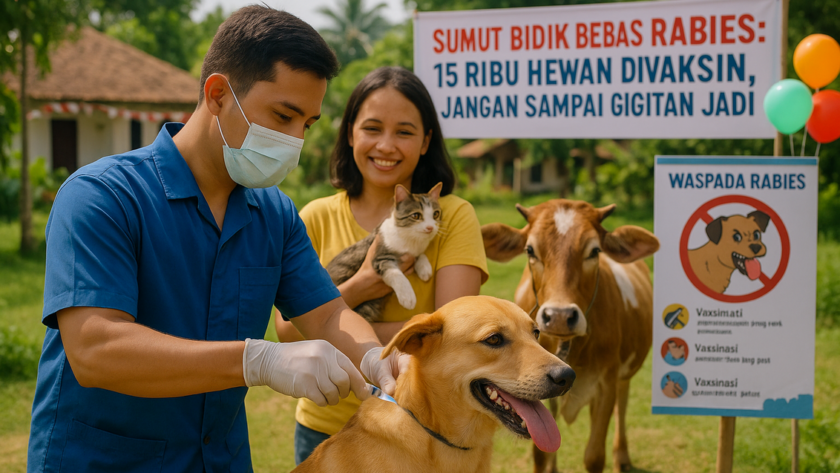 Vaksinasi massal 15 ribu hewan di Medan untuk mencapai target nol rabies.