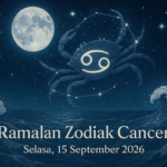 Cancer 15 Sep 2026: Cinta harmonis, karier stabil, keuangan butuh perhatian ekstra.
