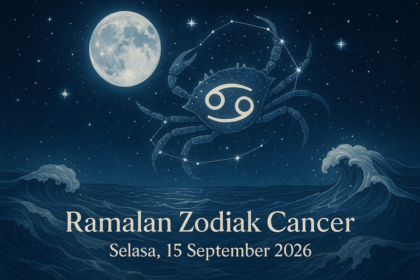 Cancer 15 Sep 2026: Cinta harmonis, karier stabil, keuangan butuh perhatian ekstra.