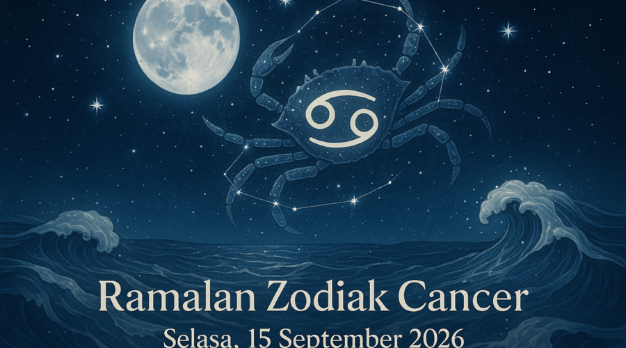Cancer 15 Sep 2026: Cinta harmonis, karier stabil, keuangan butuh perhatian ekstra.