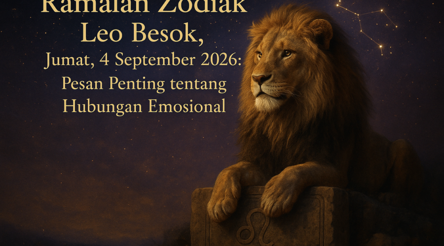 Ramalan Zodiak Leo 4 Sep 2026: Keberanian meningkat, fokus pada kesempatan baru, dan hubungan memanas.