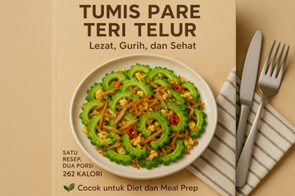 Tumis pare dengan teri dan telur, pilihan sehat dan lezat untuk menu diet yang memuaskan.