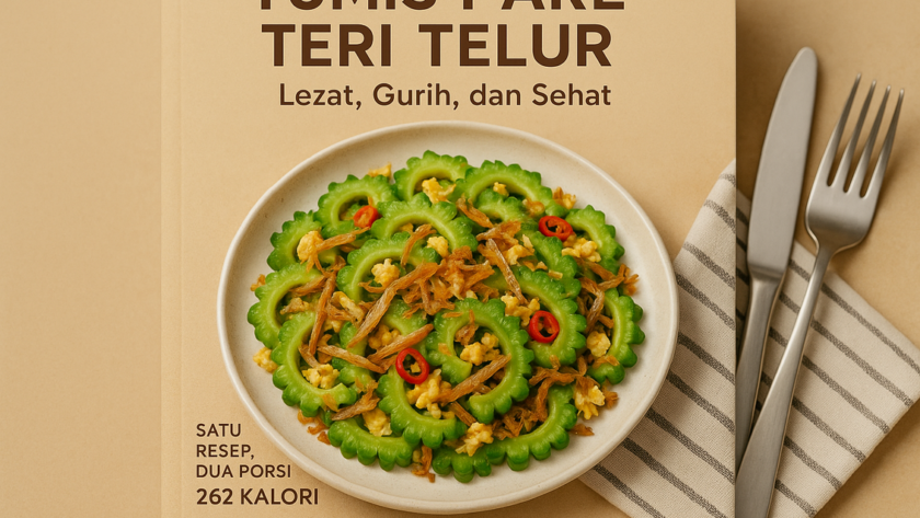 Tumis pare dengan teri dan telur, pilihan sehat dan lezat untuk menu diet yang memuaskan.