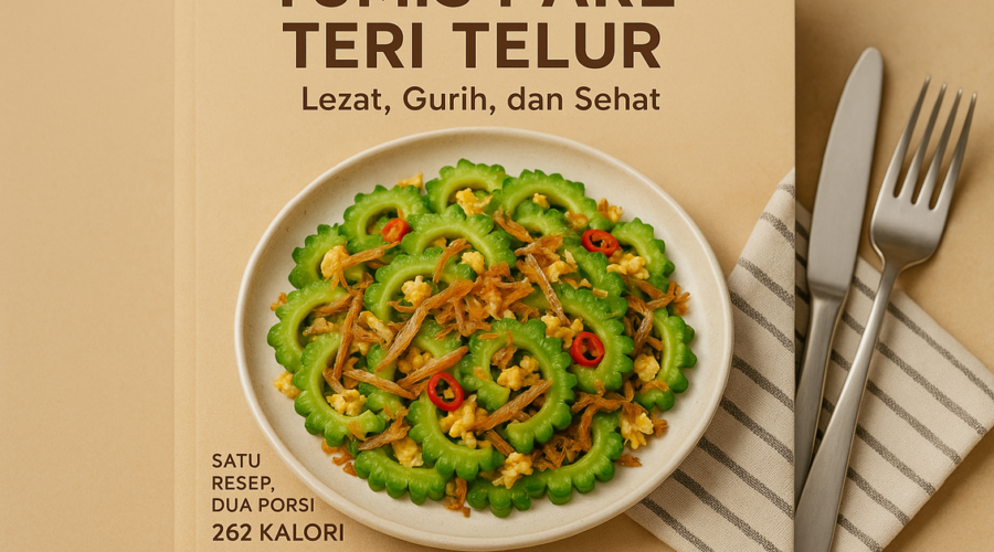 Tumis pare dengan teri dan telur, pilihan sehat dan lezat untuk menu diet yang memuaskan.