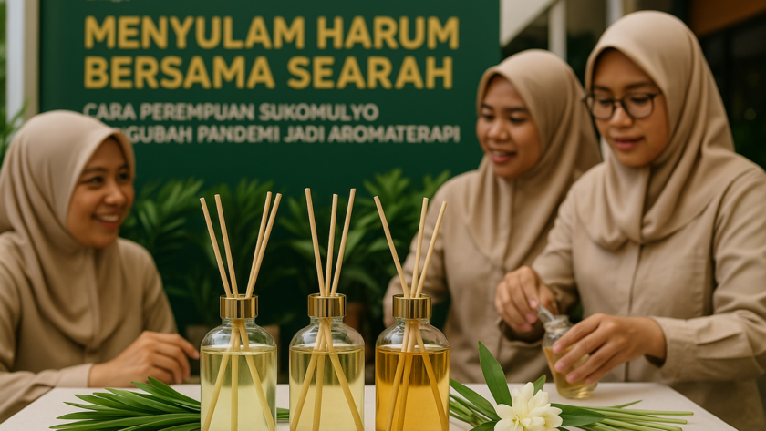 UMKM Aromaterapi Searah: Menyajikan aroma khas Sukomulyo yang menenangkan dan alami.