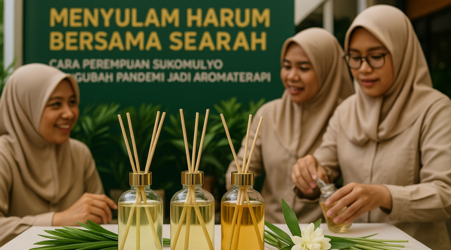 UMKM Aromaterapi Searah: Menyajikan aroma khas Sukomulyo yang menenangkan dan alami.
