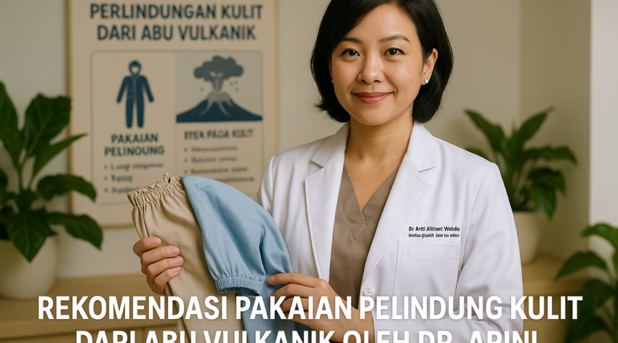 Lindungi kulit dari abu vulkanik: gunakan masker dan pakaian tertutup. Nasional waspada!