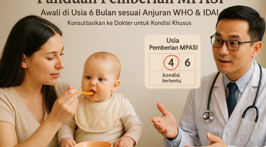 MPASI 4 Bulan: Bisa dimulai, namun konsultasikan dengan dokter sesuai kebutuhan bayi.